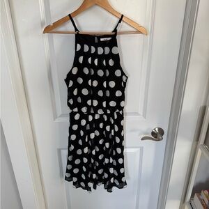 Miami Black and White Polka Dot Mini Dress